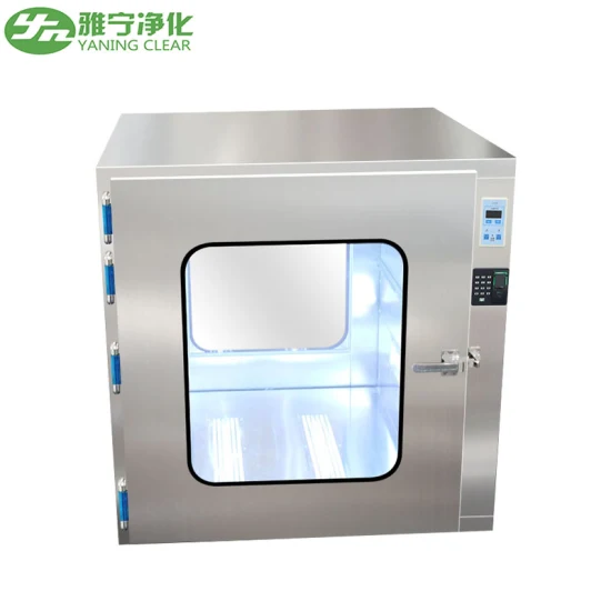 Yaning Stainless Steel Pass Box Static Type Electrical Interlock Clean Room Pass Through Box